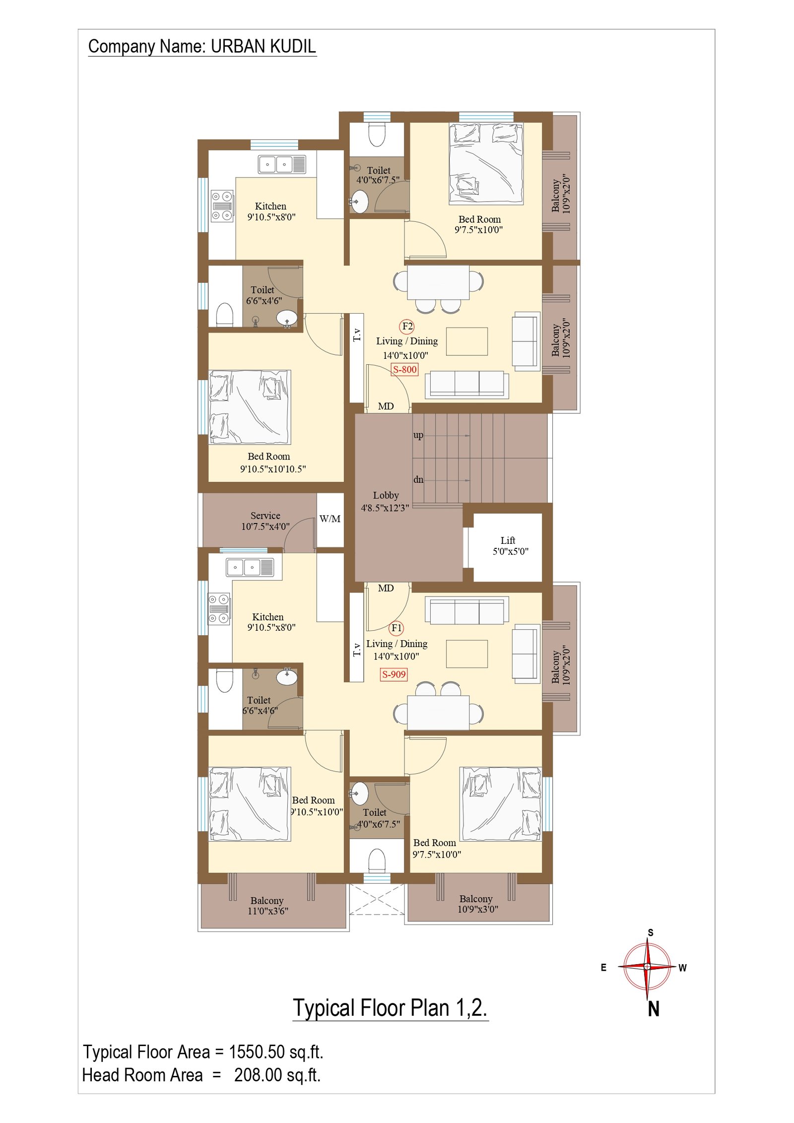 Floor Plan 909.00